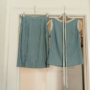 Stunning handmade vintage skirt and top set with belt